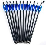 GPP Hunting Archery Carbon Arrow 20" Crossbow Bolts Arrow with 4" vanes and Replaced Arrowhead/Tip 12PC