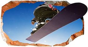 Startonight Mural Wall Art 3D - D_cor Snowboard Large Poster for Teens Bedroom 82 x 150 CM Room Sport