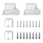 Retractable Baby Gate Replacement Parts Kit, Pet Gate Full Set Wall Mounting Hardware with Brackets Anchors and Screws(White)