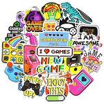 QTL Classic Gaming Stickers for Laptop Stickers for Kids Adults Video Game Stickers for Water Bottles Gamer Stickers Vinyl Waterproof Stickers Packs 50Pcs