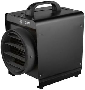 Large 2kw Electric Greenhouse Heater with Thermostat Control - Fan & Heater Setting - Garden Anti Frost Plant Warmer - Workshop Garage Shed Conservatory Space Heater