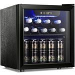 Antarctic Star 12 Bottle Wine Cellar - Mini Beverage Fridge for Wine, 48 Can Small Wine Cooler for Home and Bar, Electronic Temperature Knob Control, 1.3 Cu. Ft.…