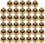 KUWAN 0.016" Orifice (0.4mm) Thread UNC 10/24 Brass Misting Nozzles Low Pressure Atomizing Misting Sprayer Water Hose Nozzle for Greenhouse, Landscaping, Outdoor Cooling Mister System (40PCS)