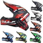 Wulfsport Iconic Red L (59-60cm) Helmet Adult Motocross MX Helmet + Red Gloves - L