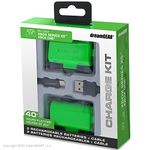 dreamGEAR Charge Kit for Xbox XS: Includes Two 1100mAh Rechargeable Batteries, 10ft Cable, 40 Hours of Play/Xbox One