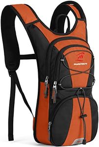 SharkMouth Hiking Hydration Backpack with Bladder - Insulated Water Backpack with 2.5L Reservoir - Lightweight Hydration Pack for Hiking Running Biking Cycling Orange