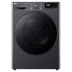LG 9 Kg, Wi-Fi, Dual Inverter Heat Pump, Eco-Hybrid Technology Fully Automatic Front Load Dryer (DHV09SAM, Double Layer Air Filter, Allergy Care, Auto Cleaning Condenser, Middle Black)