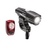 Cygolite Metro 700 Lumen Headlight and Hotshot 100 Lumen Tail Light USB Rechargeable Bike Light Combo Set, Black/Red
