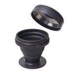 Palmpress Portable Collapsible Travel French Press for Coffee - Single Serve 8oz Stainless Steel Filter, No Plastic Contact, Compact Design Perfect for Home, Camping & Outdoors (Black)