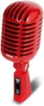 Pyle Classic Retro Dynamic Vocal Microphone - Old Vintage Style Unidirectional Cardioid Mic with XLR Cable - Universal Stand Compatible - Live Performance, In-Studio Recording - Pro PDMICR42R (Red)