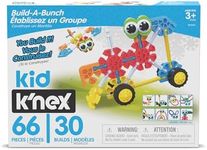 Kid K’NEX Build A Bunch Set for Ages 3-5, Construction Educational Toy, 66 Pieces (Packaging may vary)