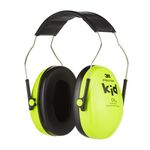 3M Peltor Kid Ear Defender Children H510AK, neon green, Child Hearing Protection / Earmuff; Adjustable size; For noise levels 87-98 dB (SNR: 27dB); School, Concerts, Festivals, Fireworks, Sport events