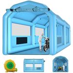 XHYCPY Inflatable Spray Booth 13.5 x 8.5 x 8.5ft Portable Inflatable Paint Booth Tent w/750W Blower & Air Filter System for DIY Spray Car Parts Painting Motorcycle Garage