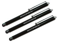 Monoprice Aluminum Stylus for iPad, iPhone, iPod, Tablets and Smartphones, 3-Pack, Black (109754)