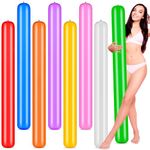8 Pcs 59 Inch Pool Inflatable Sticks Blow up Pool Noodles Colorful Outdoor Water Games Toy Float Stick for Lake Swimming Pool Beach Party Decor
