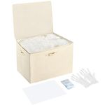 BlissfulAbode Wedding Dress Preservation Box Kit with 20 Sheets of Acid Free Tissue Paper, Breathable,Foldable,Heirloom Wedding Gown Storage Box - Bride Musthaves (23.6 * 16.5 * 15.7)