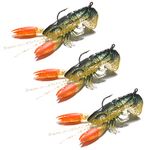 Lixada Soft Fishing Lure Crawfish Bait Shrimp Lobster Claw Artificial Lure Swimbait 8cm/14g