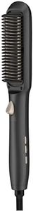 Conair 2 in 1 Straightening Brush and Flat Iron, Heated Straightening Brush for Smooth Shiny Hair, V-Shaped Heat Bristles for Closer Contact