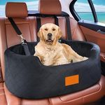 Dog Booster Car Seat (Dog Booster Car Seat Back, Black)