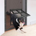 PETLESO Dog Screen Door, Dog Door for Sliding Door Screen Door for Large Dog, Inner Size 12"×16"