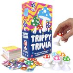 Exciting Trippy Trivia Game - Family Card Game 12+ Year Olds, 2-6 Players - Mushroom Themed Board Game with 125 Diverse Questions - Party Game for Kids and Adults, Games Night, Birthday Gifts