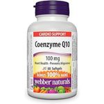 Webber Naturals Coenzyme Q10 (CoQ10) 100mg, 60 Softgels, High Potency Antioxidant, For Heart Health, Cellular Energy Production, and Migraine Support