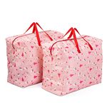 THE TWIDDLERS Pack of 2 Xmas Themed Storage Bags - Perfect for Carrying, Decorations, Storage & Toys