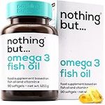 Omega 3 Fish Oil 1000mg for Adults with DHA and EPA Supplements, Omega 3 Vitamins to Support Heart & Brain Health, Bone & Joint Strength - 90 Fish Oil Omega 3 Softgel Capsules