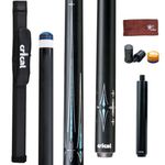 CRICAL Carbon Fiber Pool Cue 12.5mm Tip 58-inch Professional Pool Sticks for Adults Full Carbon Technology Low Deflection Billiards cue Pool Cue Set (Easy to Control, Pro Taper, Ultra-Smooth)