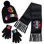 Harry Potter Beanie Hat Scarf and Gloves Set Kids, Gifts for Girls