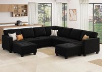 HONBAY Velvet Convertible Sectional