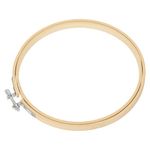 MECCANIXITY Embroidery Hoop 6 Inch Round Bamboo Circle Cross-Stitch Ring for Art Craft Sewing Ornament, Pack of 3