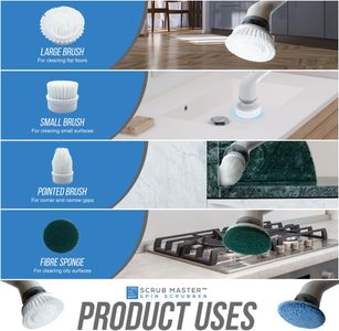 Scrub Master Electric Spin Scrubber – Cordless Power Cleaning Brush
