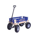 Berlin Big-Foot Kid's Wagon by AmishToyBox.com - Perfect Wagon for Children and Toddlers - Amish Made in Ohio, USA - 10" No-Flat Tires (Blue)