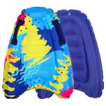 Inflatable Body Boards with 2 Handles Graffiti Foldable Beach Bodyboard Lightweight Portable Summer Swimming Floating Surfboard for Kids, Teens and Adults Bodyboard Body Boards for Beach Kids