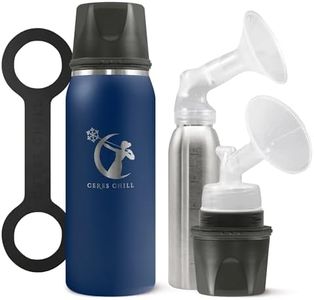 Breastmilk Chiller Reusable Storage Container by CERES CHILL | Keeps Milk Safe for up to 20 Hours | Connects w/Major Pumps (1 Chiller, Set Sail! Navy)