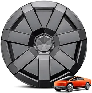 Nounaik Hubcap Wheel Cover Replacement Hub Caps Compatible with Tesla Cybertruck 2024 2023,Full Rim Protector Wheel Hub Caps Set of 4 for Cybertruck Accessories Wheel Cover Replacement,Black