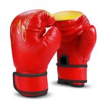 Flexzion Kids Boxing Gloves for 3 to 8 Years, 4 oz Fire Red Youth Boxing Gloves Punching Gloves for Kids Sparring Training Mitts Punching Bag Junior Gloves for Kickboxing, MMA, Muay Thai, Training