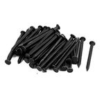 uxcell Hardware Nails 1.5-inch Length Carbon Steel Point Tip Wall Cement Nail Black 50pcs