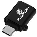 Florican USB C to USB 3.0 OTG Adapter/Connector, Fast Charging/Data Transfer, Upto 4.8 gbps, Suitable for iPhone 15, MacBook Air/Pro, 11/12.9 iPad Pro, 10.9 iPad Air 4/5, Type C Android Mobiles