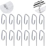 Metal Curtain Hooks for Window Curtain, Door Curtain Curtain Header Tape Drapery Hooks (50 Pack)