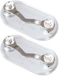 Readerest magnetic eyeglass holder, name tag, magnet badge holder, sunglasses holder, eye glass holder from Shark Tank, Made in USA (2 pack of Stainless Steal w/ Swarovski), Gifts for Mom and Dad