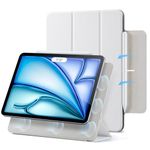 ESR for iPad Air 11 Inch Case (2024), iPad Air 5th/4th Generation Case (2022/2020), 10.9 Inch, Powerful Magnetic Attachment, Slim Trifold Stand Case, Supports Pencil Pro/USB-C, Auto Wake/Sleep, White