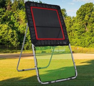 Lacrosse Rebounder for Backyard 5X8FT Folding Lacrosse Rebounder 3 Angles Adjustable Heavy Duty Lacrosse Bounce Back Rebounder