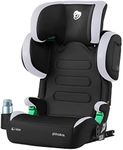 globalkids i-Size High Back Booster Car Seat, Group 2/3 ISOFIX Toddler Car Seat, with Cup Holder, Adjustable Headrest/Backrest/Width, 3–12 Years, 15-36 kg, 100cm-150cm, Black