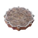 8 Inch Classy Large Print Block Line Round Design Big Wood Stamp