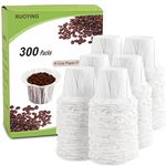 K cup Coffee Paper Filters with Lid Disposable for Keurig Reusable K Cup Filters, Disposable Keurig K Cup Filters, Fits All Keurig Single Serve Filter Brands (300, NO Lid)