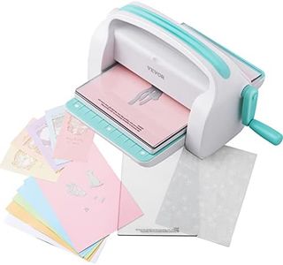 VEVOR Manual Die Cutting & Embossing Machine, Portable Cut Machines, 9 inch Opening Scrapbooking Machine Full Kit Included, for Arts & Crafts, Scrapbooking, Card Making and Crafting, White