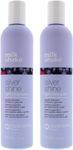 Milk Shake Light Silver Shine Shampoo for Blond and Grey Hair Purple Toner Anti-yellow Care Shampoo with Purple Pigments 300 Ml Pack of 2