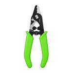 Duogalia VCFS-33 Fiber Optic Stripper 3 Port Hole Fiber Optic Stripping Tool with 6" handle - Hex Key Adjustable For Jacket, Buffer, and 125μm-250μm Coating Stripping(Green)